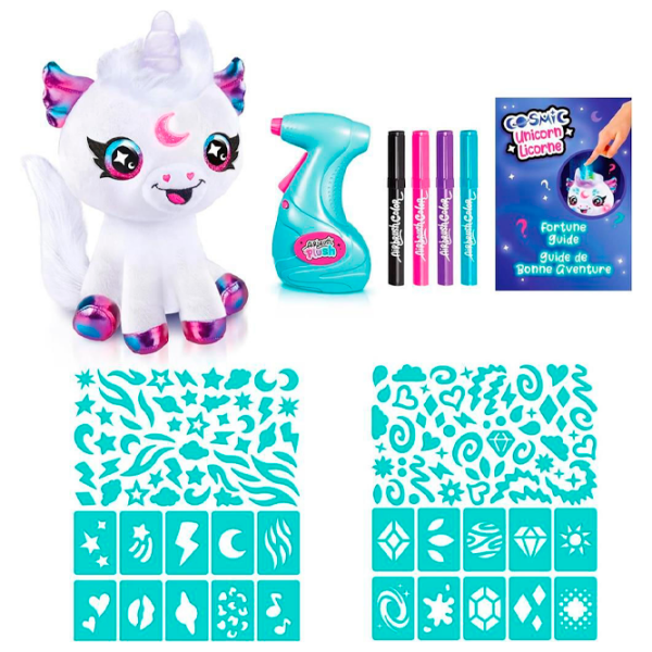 Jucărie interactivă Canal Toys Airbrush Plush Cosmic Unicorn AIR028 White Pentru fetițe, 6+ photo 2