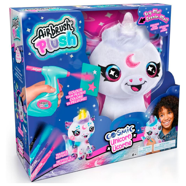 Jucărie interactivă Canal Toys Airbrush Plush Cosmic Unicorn AIR028 White Pentru fetițe, 6+ photo 3