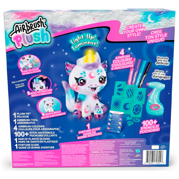 Jucărie interactivă Canal Toys Airbrush Plush Cosmic Unicorn AIR028 White Pentru fetițe, 6+ photo 4
