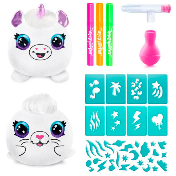 Set de creație Canal Toys Airbrush Plush Neon Mini Mystery Kit AIR023 Multicolor Pentru copii, 6+ photo 4