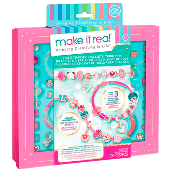 Креативный набор Make It Real Halo Charms Bracelets 1722 Розовый Для девочек, 8+ photo 1