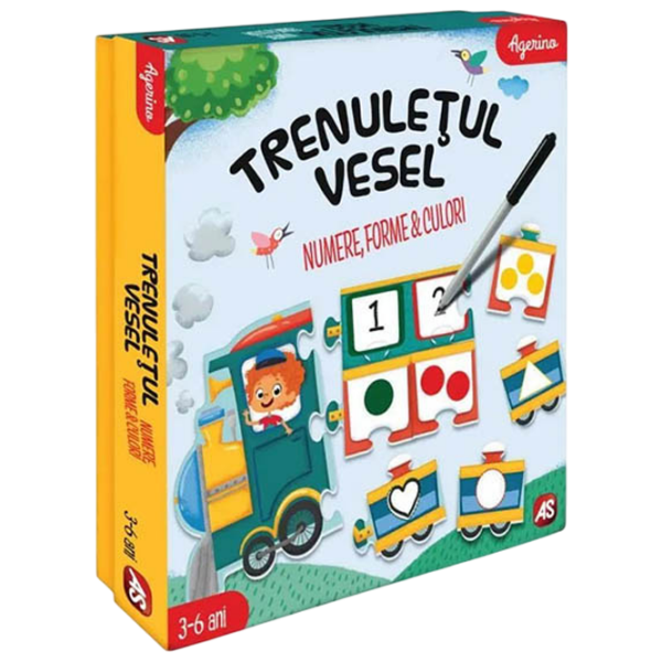 Joc educativ Agerino The Merry Train Dezvoltare, 3+