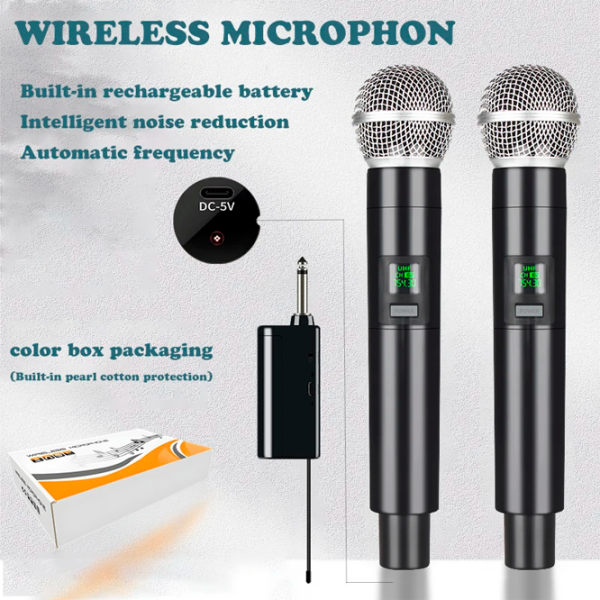 Микрофон KTV E5 - 2mic VHF Черный  photo 5