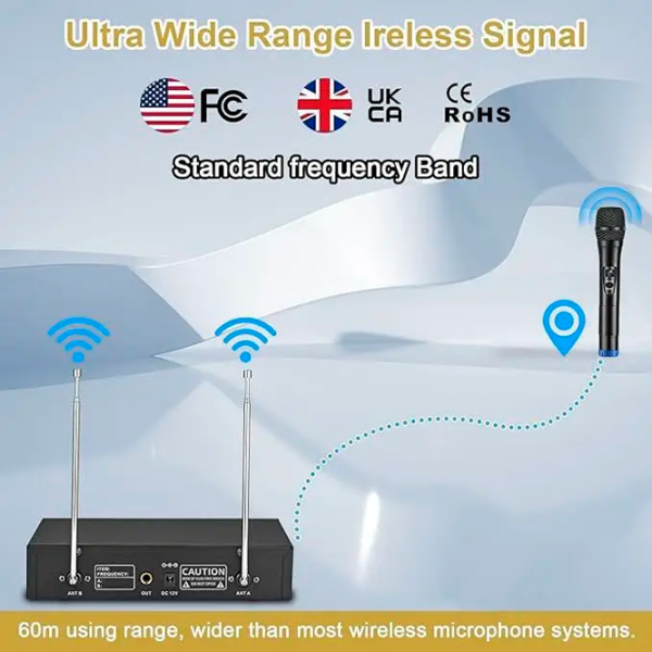 Microfon KTV V5 - 2mic VHF Black  photo 4