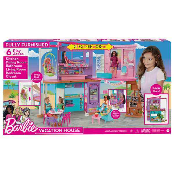 Căsuță pentru păpuși Barbie Malibu căsuță HCD50  3+ photo 3