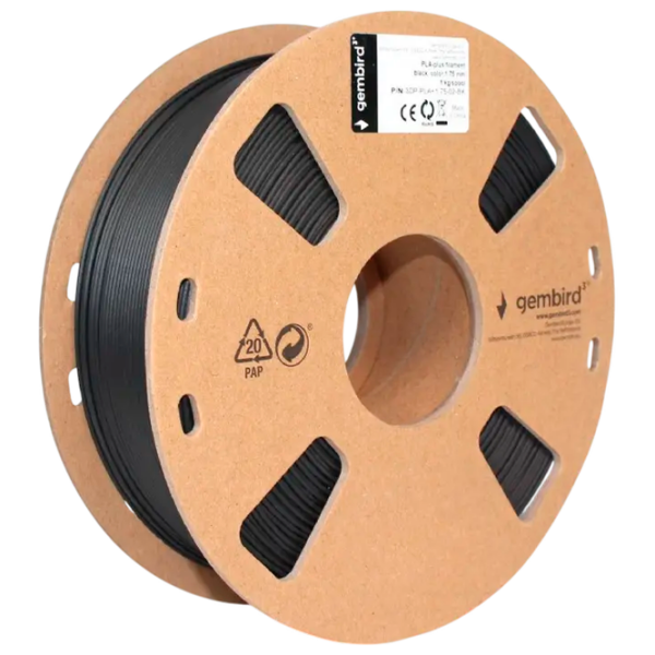 Филамент Gembird 3DP-PLA+1.75-02-BK Черный  photo 3
