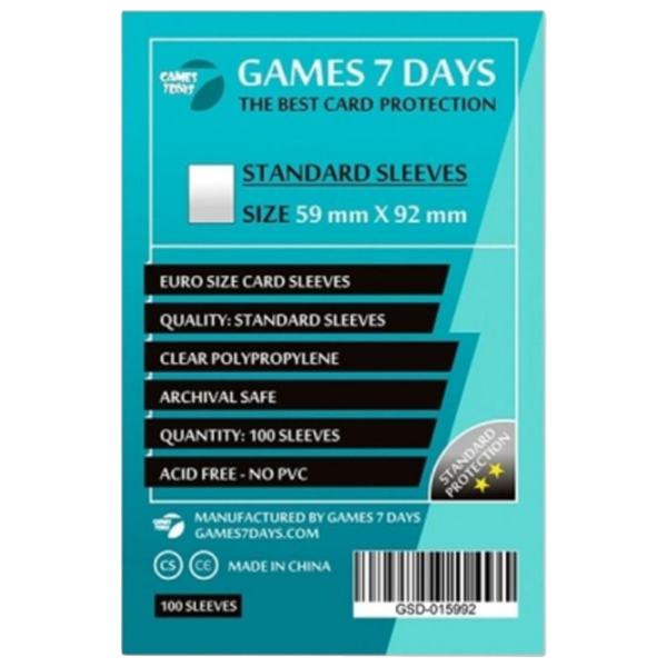 Accesorii pentru jocuri de masă Games 7 Days Standart Protectoare de cărți, 3+ photo 1