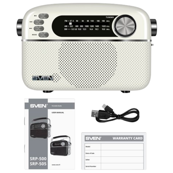 Radio portabil Sven SRP-505 White 3 W photo 5