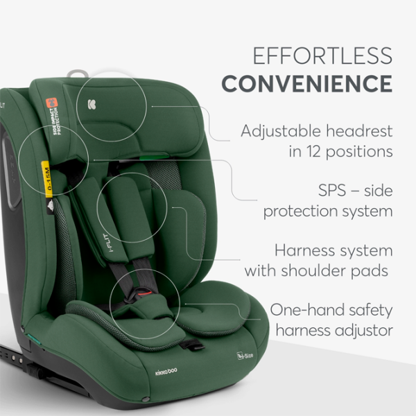 Scaun auto Kikka Boo i-Flit 31002140002 Green 15 luni - 12 ani, 36 kg photo 7