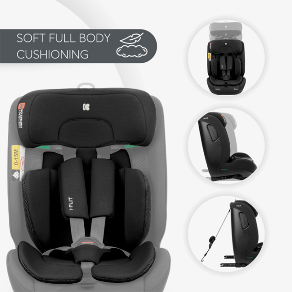 Scaun auto Kikka Boo i-Flit 31002140003 Black 15 luni - 12 ani, 36 kg photo 3