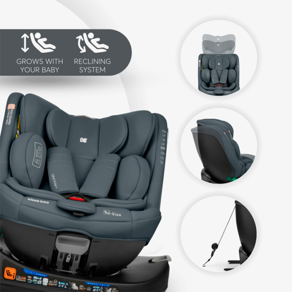 Scaun auto Kikka Boo i-Round 31002100071 Dark Gray 0 luni - 12 ani, 36 kg photo 6