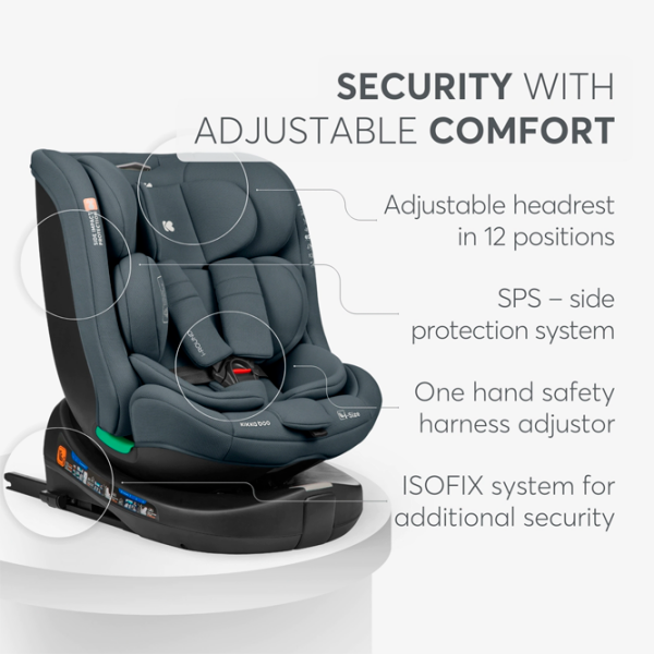 Scaun auto Kikka Boo i-Round 31002100071 Dark Gray 0 luni - 12 ani, 36 kg photo 7