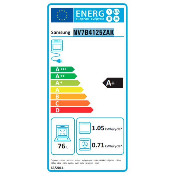 Cuptor încorporabil Samsung NV7B4125ZAK/WT Black A+, 76 l photo 15