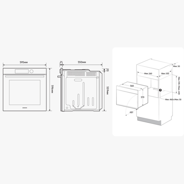 Cuptor încorporabil Samsung NV7B4125ZAS/WT Silver A+, 76 l photo 12