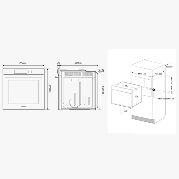 Cuptor încorporabil Samsung NV7B4245VAK/WT Black A+, 76 l photo 16