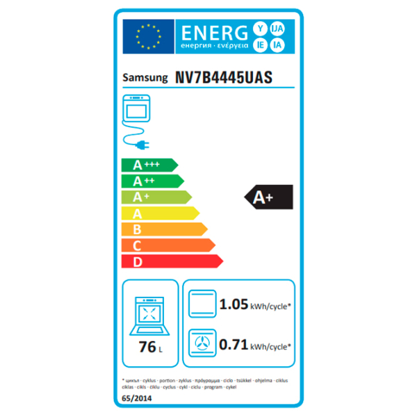 Cuptor încorporabil Samsung NV7B4445UAS/WT Silver A+, 76 l photo 10