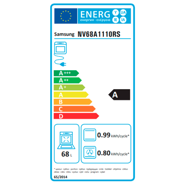Cuptor încorporabil Samsung NV68A1110RS/WT Inox A, 68 l photo 8