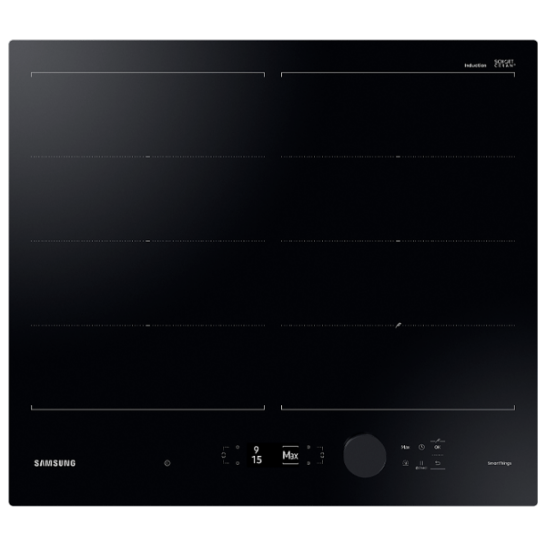 Индукционная варочная панель Samsung NZ64B7799FK/WT Черный Стеклокерамика, 7400 Вт photo 1