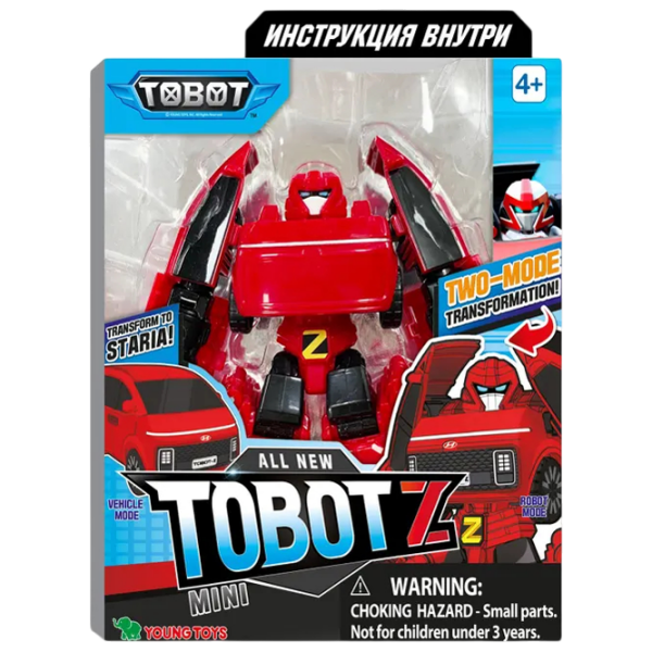 Figurină Young Toys All New Tobot Z Mini 4+ / Red photo 6