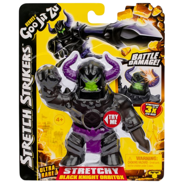Figurină Heroes of Goo Jit Zu Stretchy Charachters Black Knight Obitox 4+ / Black photo 3