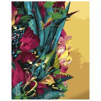 Pictură pe numere Strateg Plante magice 60240 50 x 40 cm, Pânză