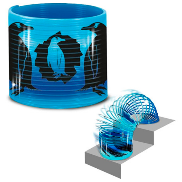 Интерактивная игрушка Deluxebase Spring Slinky Penguin 37426D Синий Для детей, 3+ photo 1