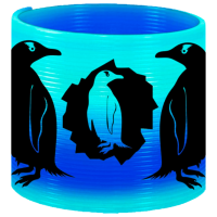 Интерактивная игрушка Deluxebase Spring Slinky Penguin 37426D Синий Для детей, 3+