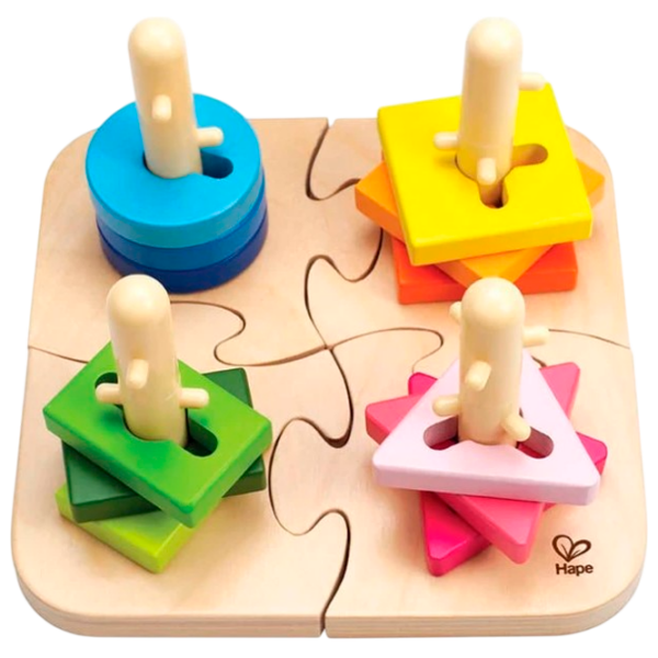 Развивающий набор Hape E0411 Бежевый Для детей, 1.5+ photo 1