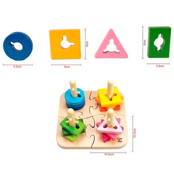 Развивающий набор Hape E0411 Бежевый Для детей, 1.5+ photo 3