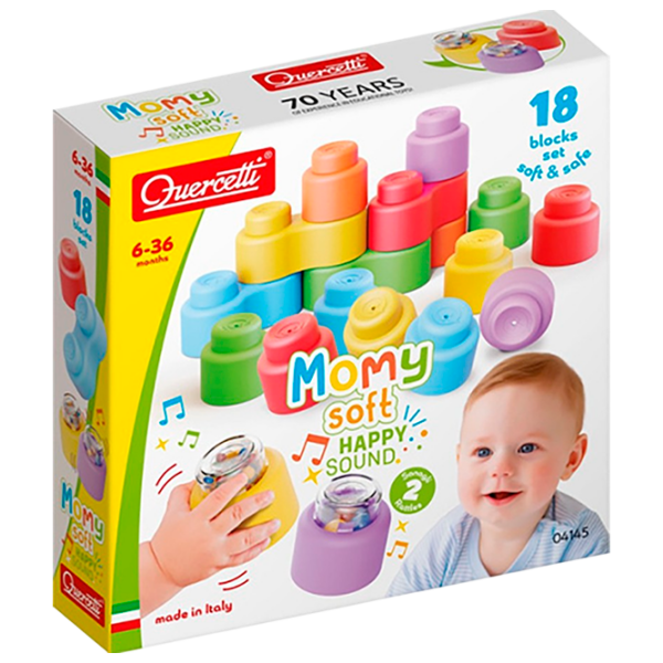 Constructor Quercetti Happy Sound Multicolor Numărul de piese 18, 0.5+ photo 1