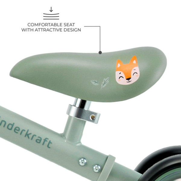 Bicicletă fără pedale KinderKraft CUTIE FLASH 5.9" Green Black Metal / Pentru copii photo 8