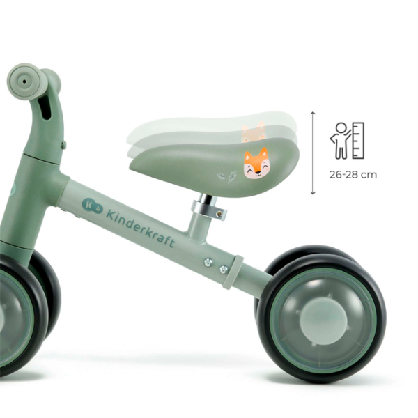 Bicicletă fără pedale KinderKraft CUTIE FLASH 5.9" Green Black Metal / Pentru copii photo 10