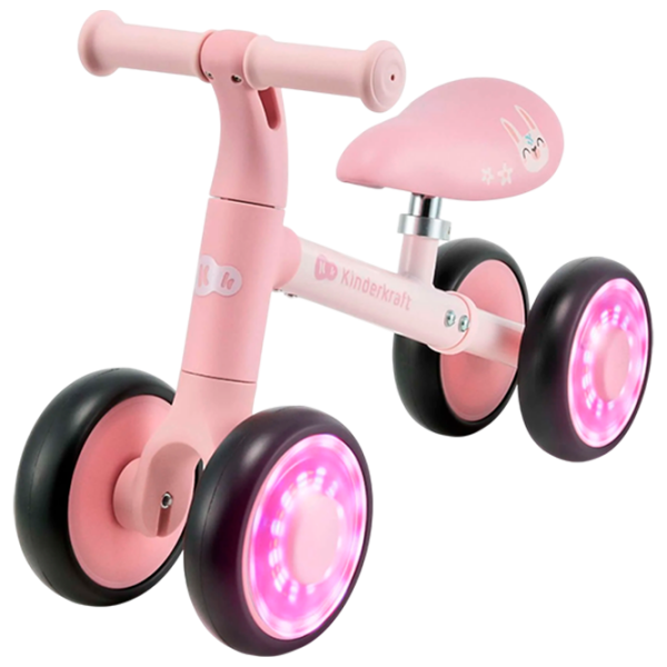 Bicicletă fără pedale KinderKraft CUTIE FLASH 5.9" Pink Black Metal / Pentru copii photo 1