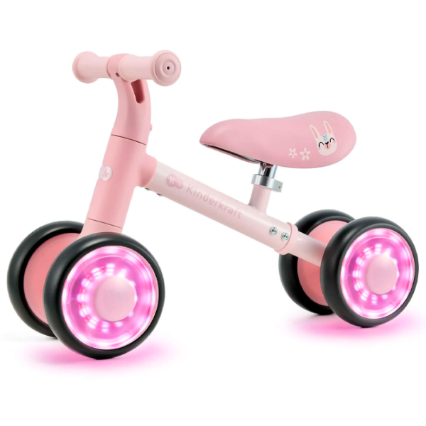 Bicicletă fără pedale KinderKraft CUTIE FLASH 5.9" Pink Black Metal / Pentru copii photo 2