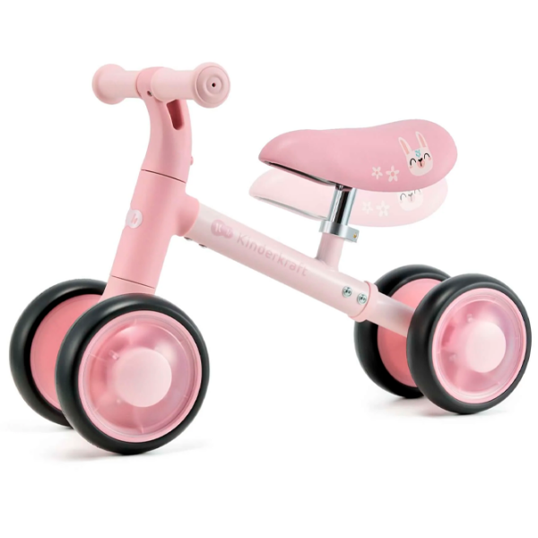Bicicletă fără pedale KinderKraft CUTIE FLASH 5.9" Pink Black Metal / Pentru copii photo 4