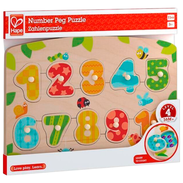 Развивающий набор Hape Цифры E1404 Бежевый Для детей, 1+ photo 2