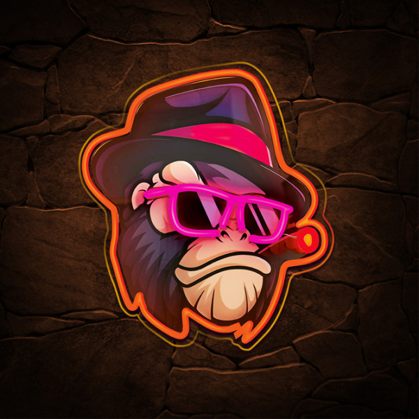 Lampă LED Forever Light Neon ART Gangsta Monkey Multicolor USB photo 3
