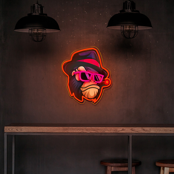 Lampă LED Forever Light Neon ART Gangsta Monkey Multicolor USB photo 6