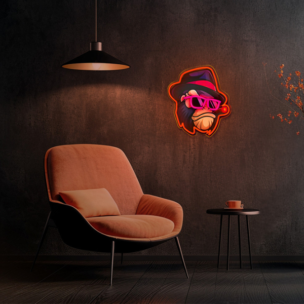 Lampă LED Forever Light Neon ART Gangsta Monkey Multicolor USB photo 7