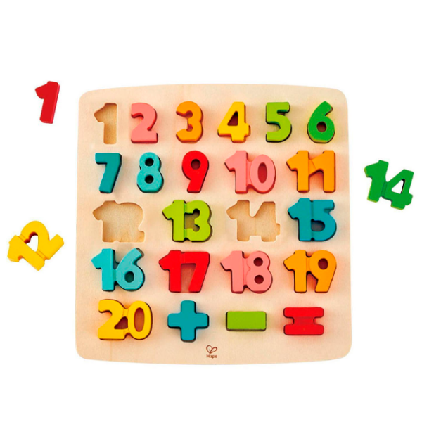 Joc educativ Hape Numerele E1550 Beige Pentru copii, 3+ photo 2