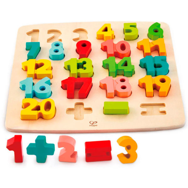 Joc educativ Hape Numerele E1550 Beige Pentru copii, 3+ photo 3