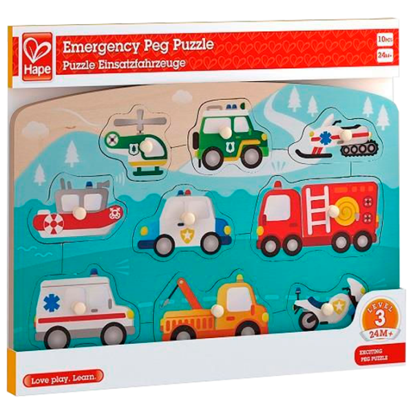Joc educativ Hape Mașini de prim ajutor E1406 Green Pentru copii, 1+ photo 1