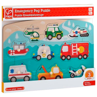 Joc educativ Hape Mașini de prim ajutor E1406 Green Pentru copii, 1+