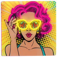 Lampă LED Forever Light Neon Power Woman Yellow USB