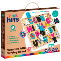 Joc educativ Kids Hits Wooden ABC KH20/025 Beige Pentru copii, 3+