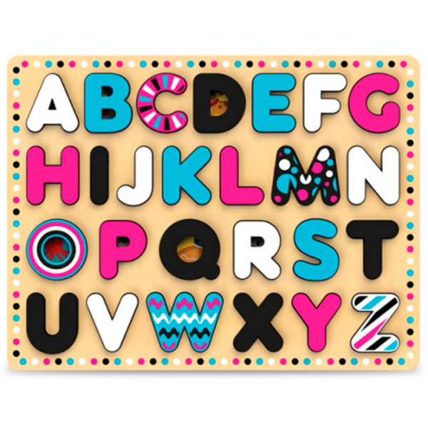 Joc educativ Kids Hits Wooden ABC KH20/025 Beige Pentru copii, 3+ photo 2