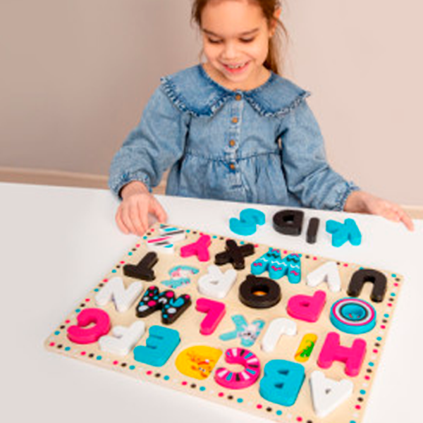 Joc educativ Kids Hits Wooden ABC KH20/025 Beige Pentru copii, 3+ photo 5