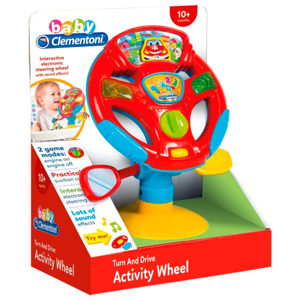 Jucărie interactivă Clementoni Turn and Drive Activity Wheel 17241 Red Pentru băieți, 10+ luni photo 1