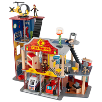 Игровой набор KidKraft Station Deluxe Fire Station 63214-MSN Красный Для детей, 3+