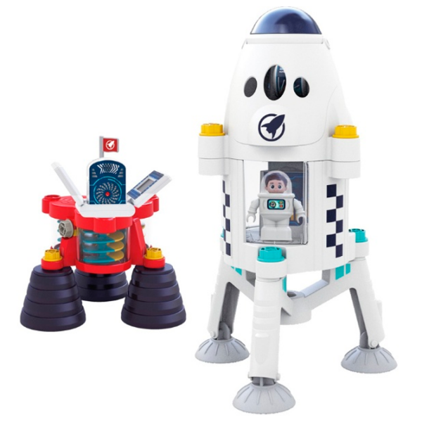 Игровой набор Hola Toys Miukids Космическая ракета ME8983 Белый Для детей, 4+ photo 4
